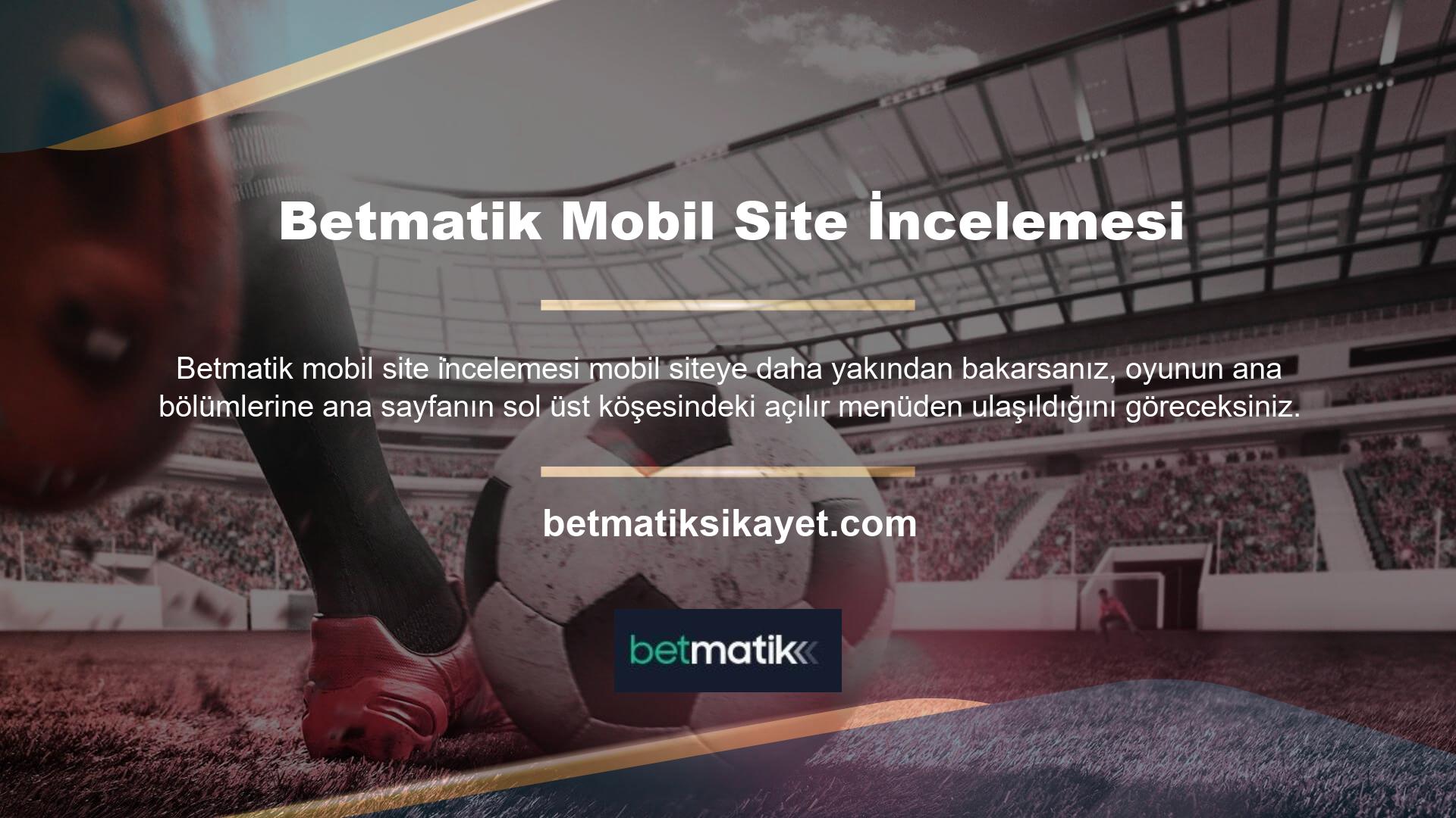 Betmatik mobil sitesinin ana sayfasının sağ üst köşesinde Türkçe, İngilizce, Almanca ve Fransızca olarak desteklenen hızlı eşleşme arama kutusu bulunmaktadır